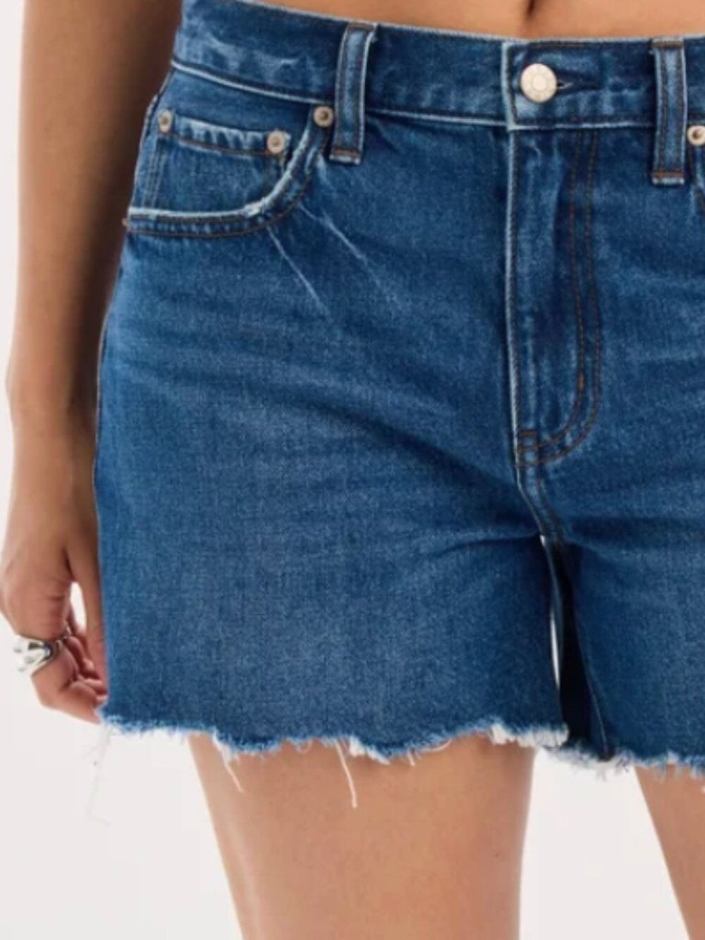 DAZE Crossroad Mid Rise Shorts in Currents Size 25